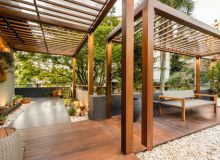 Pergolado de madeira decorativo Carvalho Piso Floor